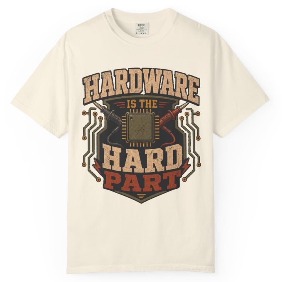 Hardware Is Hard t-shirt in Granite, photo 10