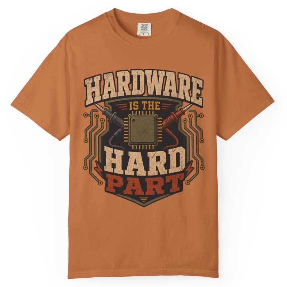 Hardware Is Hard t-shirt in Granite, photo 11