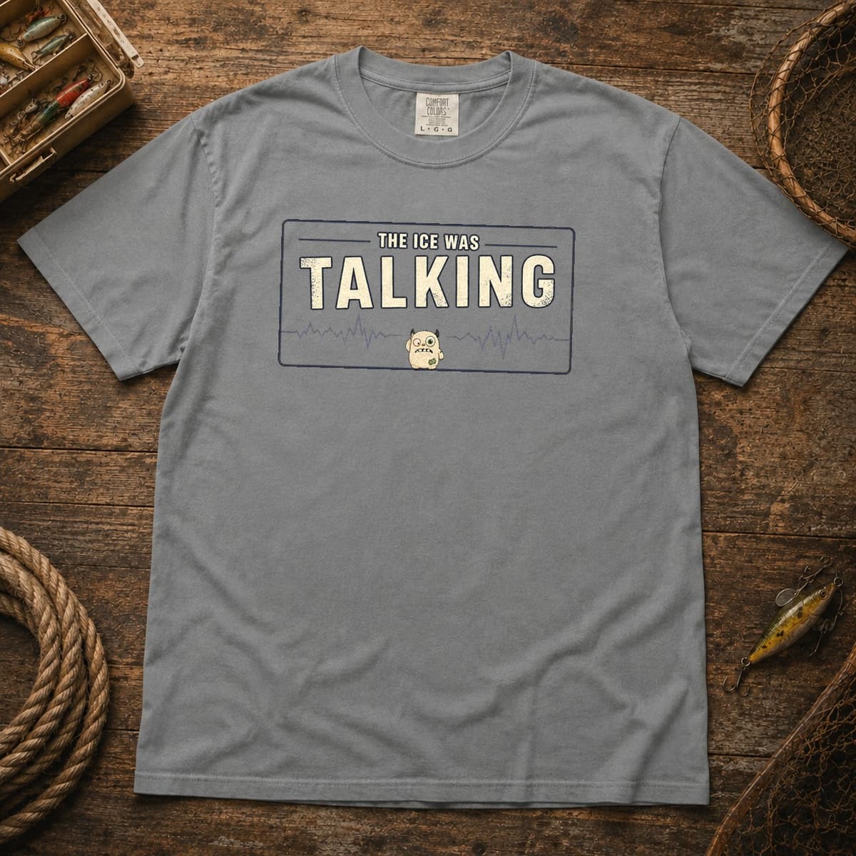 Ice Was Talking t-shirt in Granite, photo 1