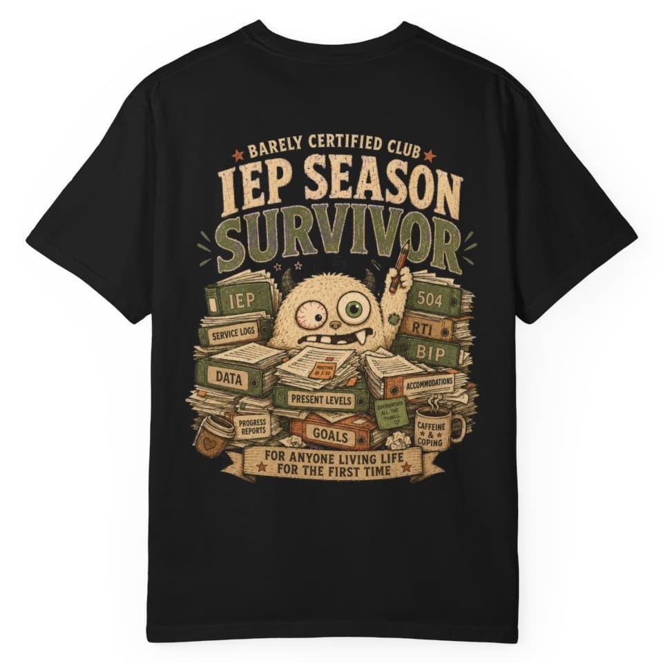 IEP Paperwork Survivor t-shirt in Moss, photo 3