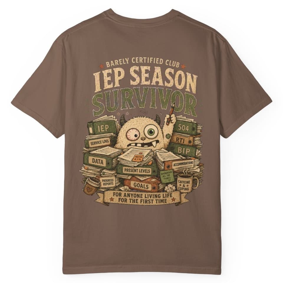 IEP Paperwork Survivor t-shirt in Moss, photo 7