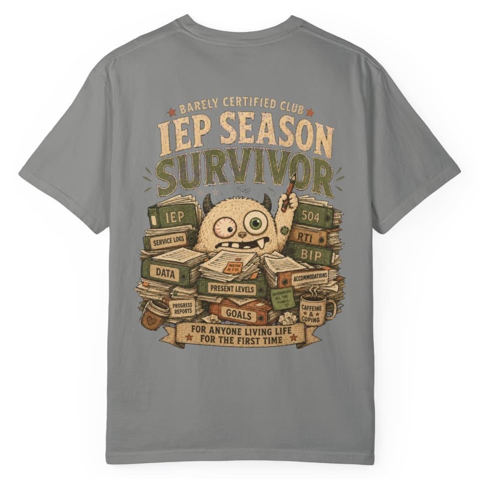 IEP Paperwork Survivor t-shirt in Moss, photo 11