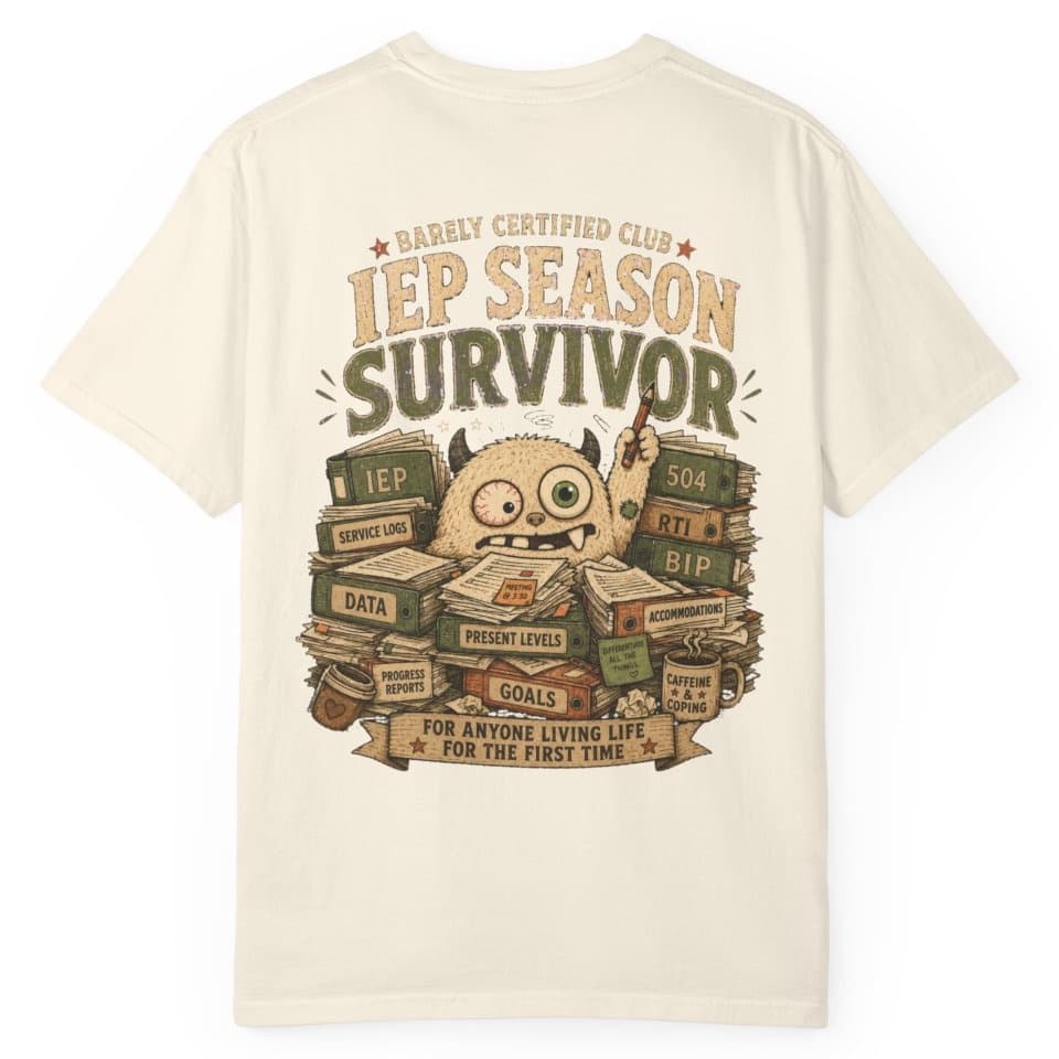 IEP Paperwork Survivor t-shirt in Moss, photo 17