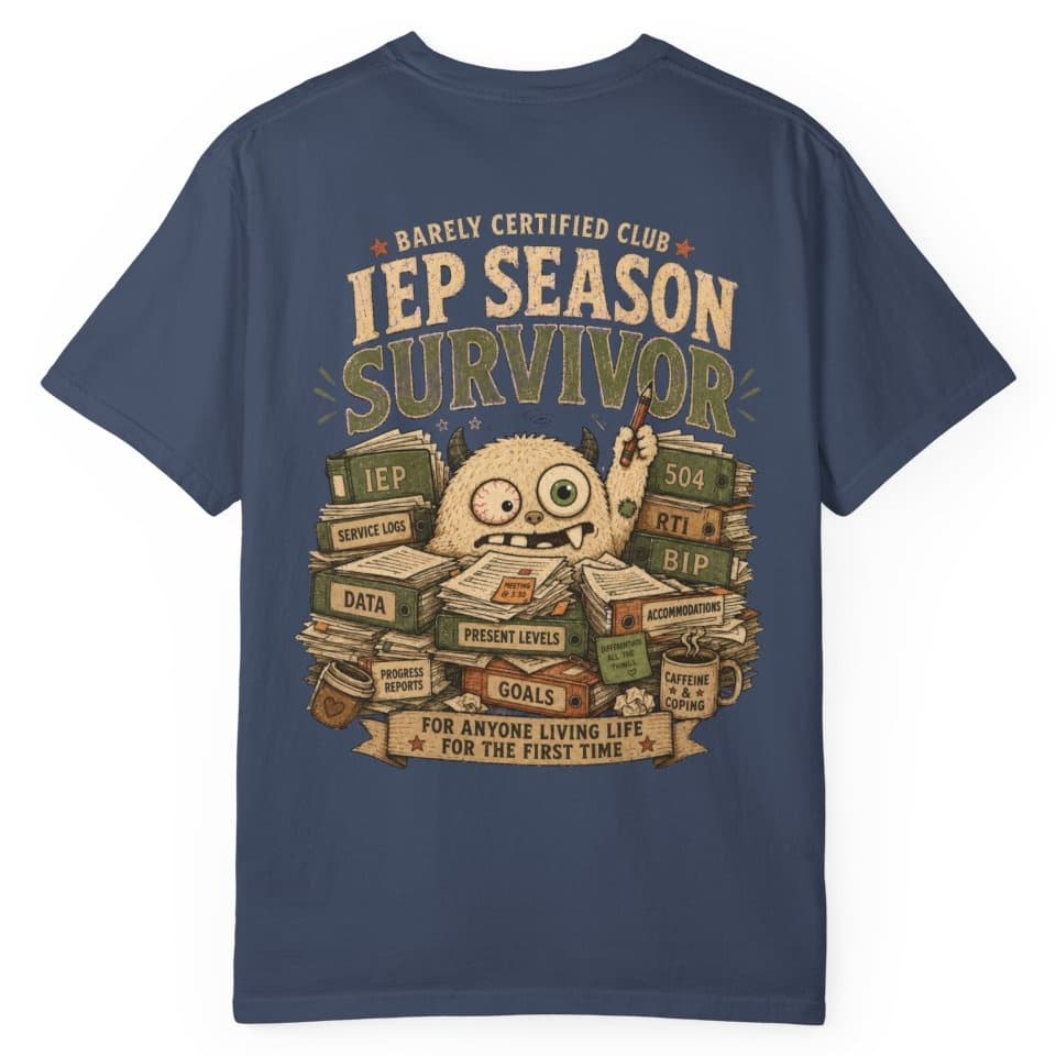 IEP Paperwork Survivor t-shirt in Moss, photo 5