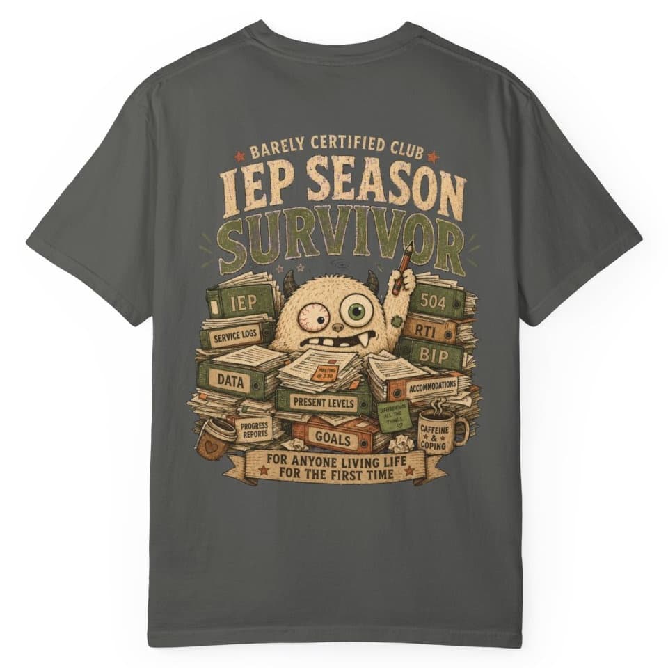 IEP Paperwork Survivor t-shirt in Moss, photo 9
