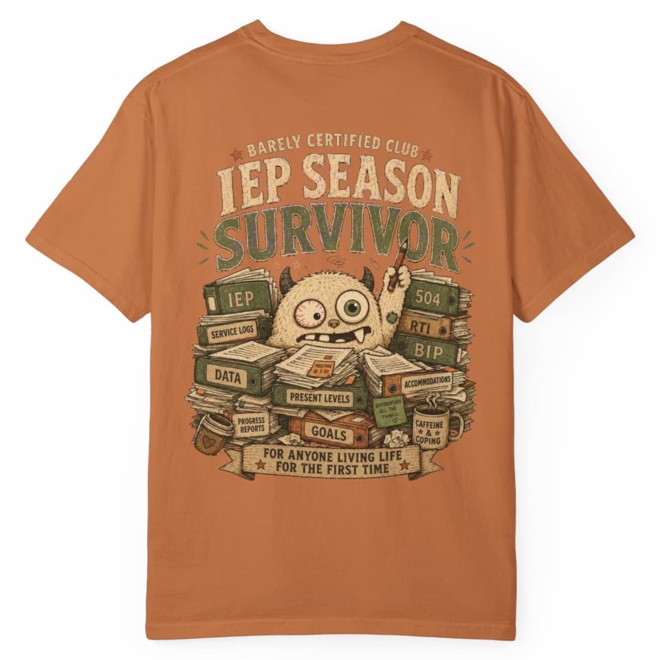 IEP Paperwork Survivor t-shirt in Moss, photo 19