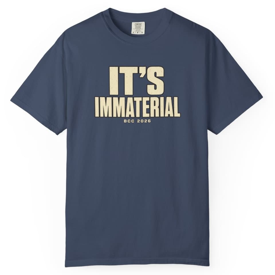 It's Immaterial t-shirt in Blue Jean, photo 3