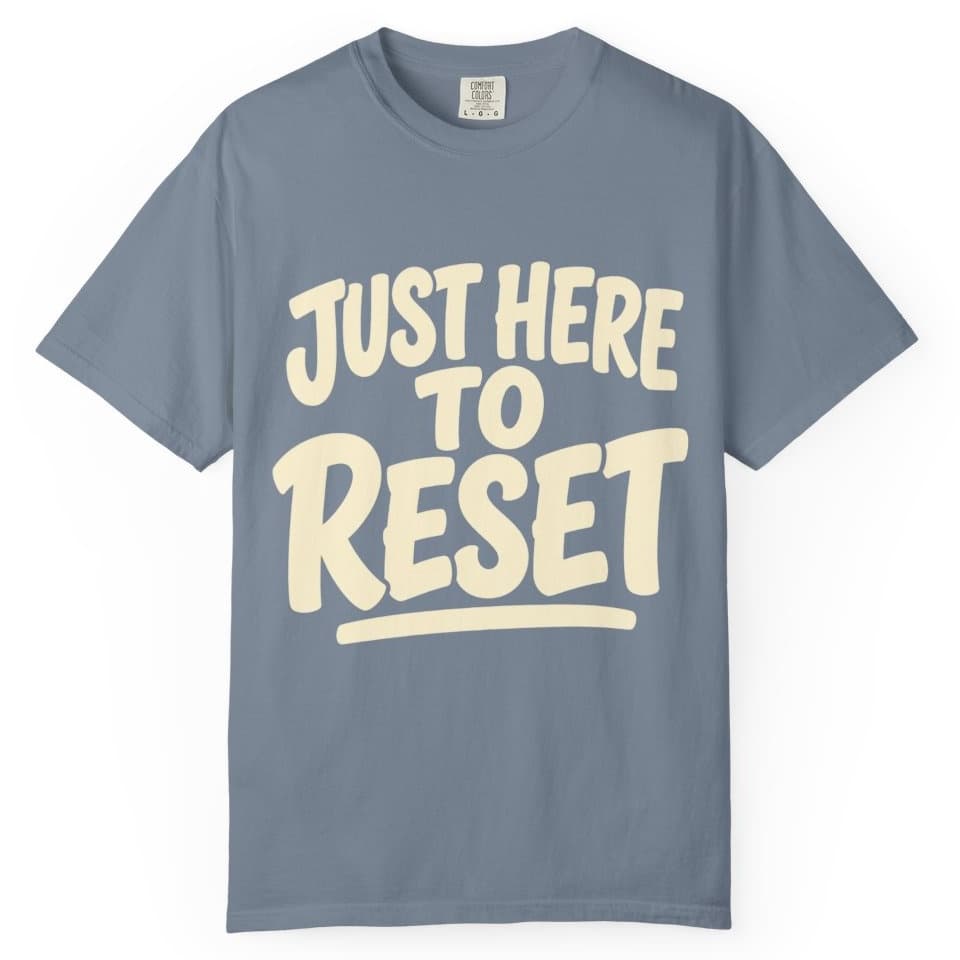 Just Here To Reset V3 t-shirt in Black, photo 8