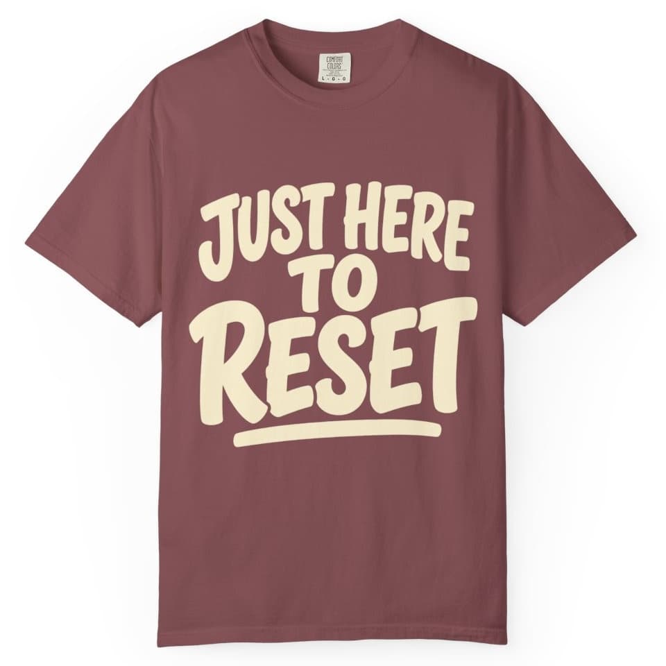 Just Here To Reset V3 t-shirt in Black, photo 9