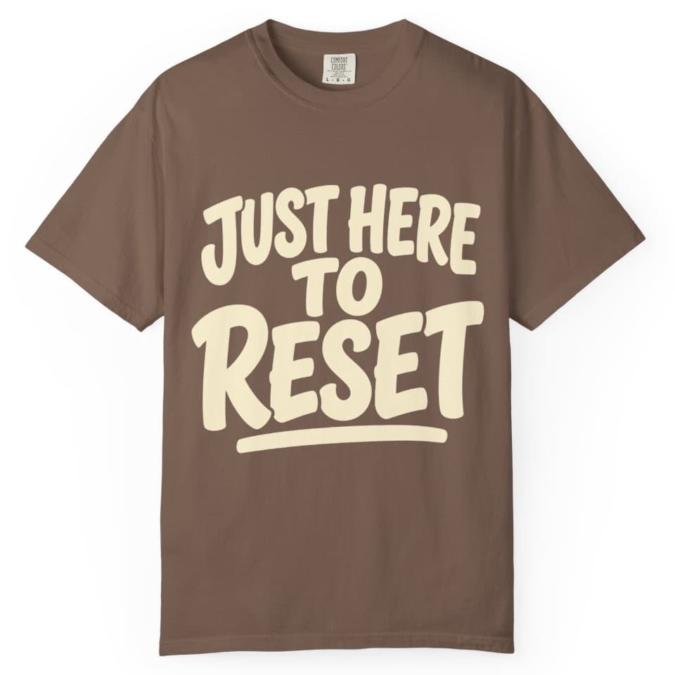 Just Here To Reset V3 t-shirt in Black, photo 3