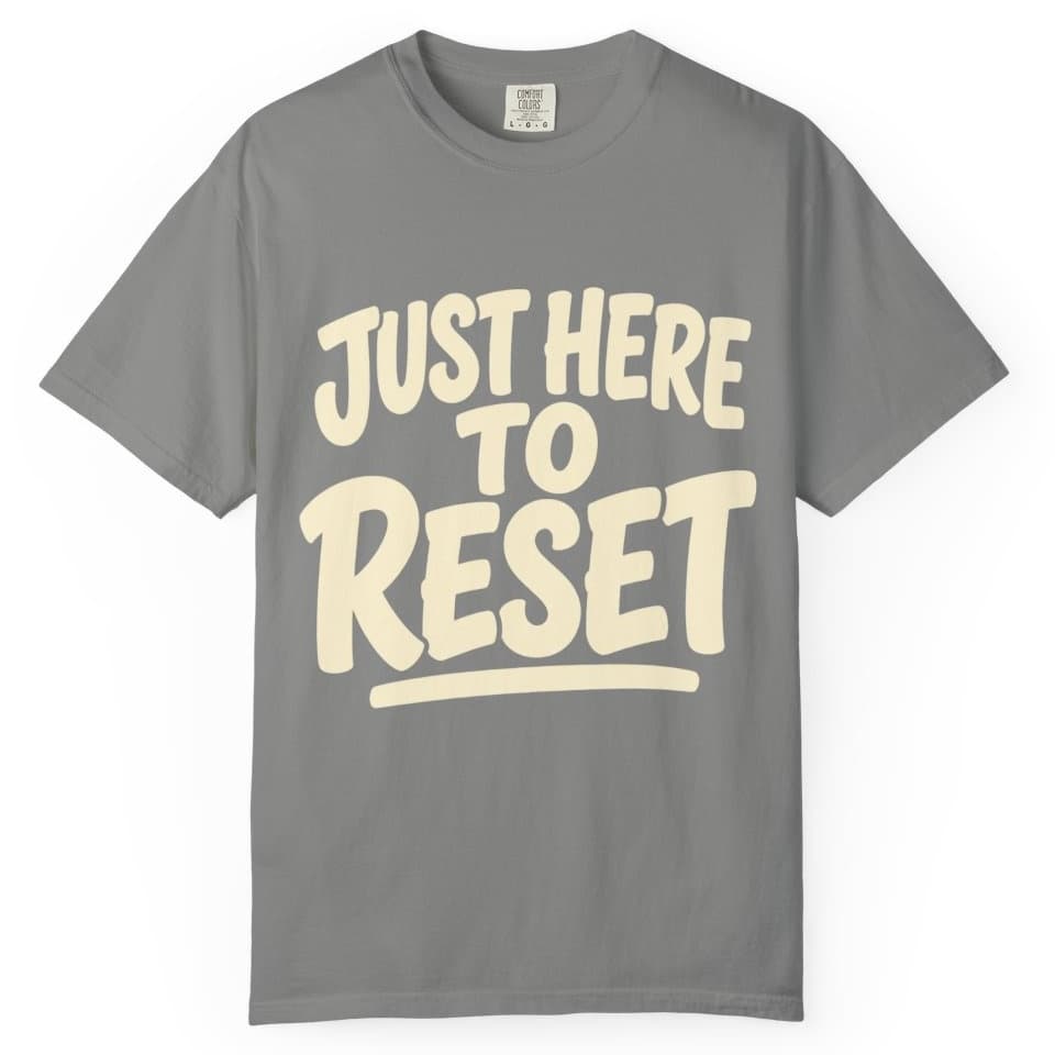 Just Here To Reset V3 t-shirt in Black, photo 7