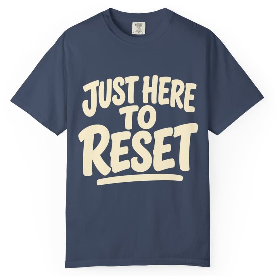 Just Here To Reset V3 t-shirt in Black, photo 2