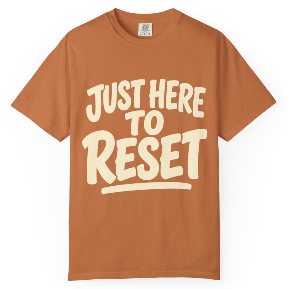 Just Here To Reset V3 t-shirt in Black, photo 10