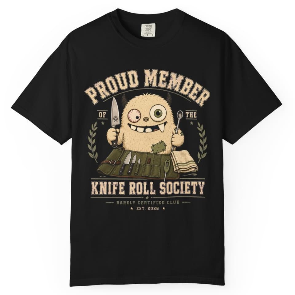 Knife Roll Society t-shirt in Black, photo 1
