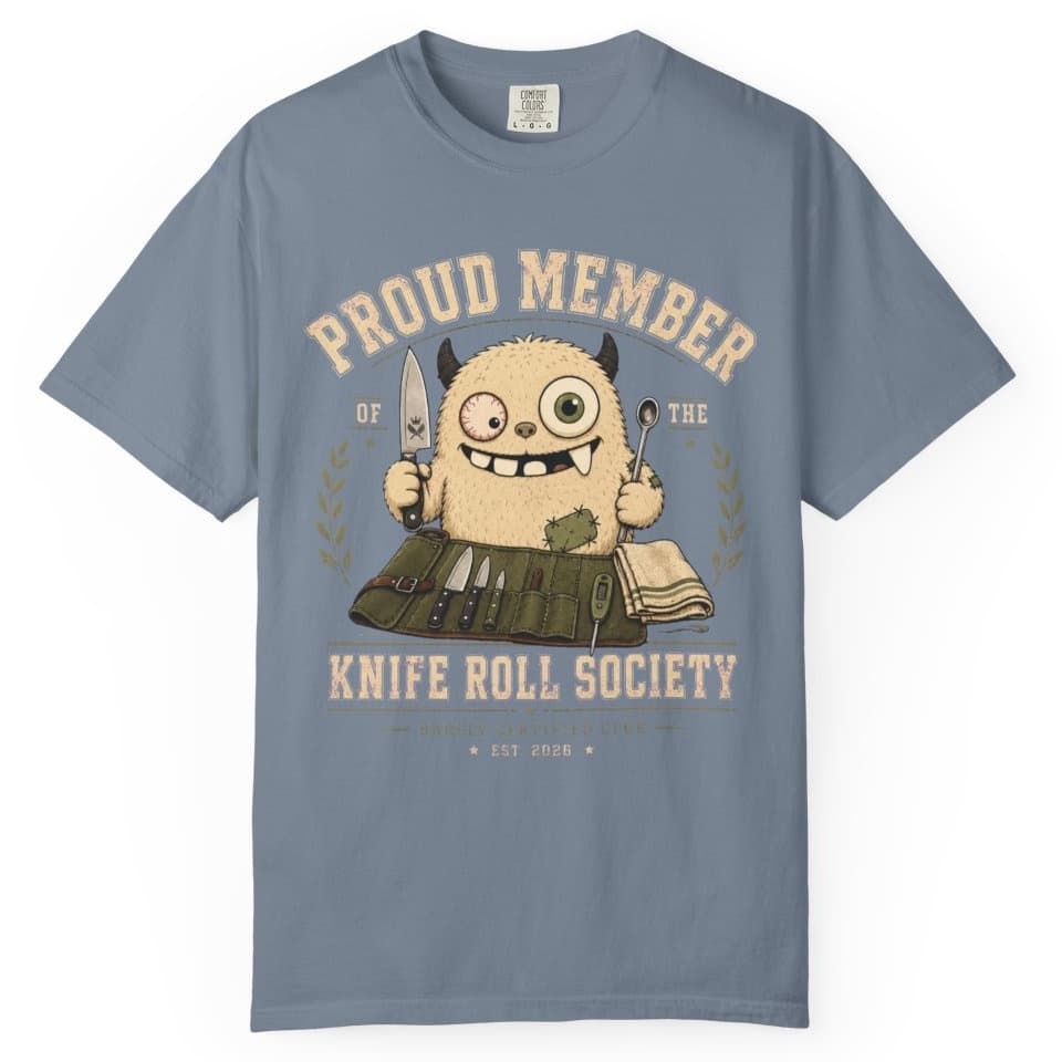Knife Roll Society t-shirt in Black, photo 8