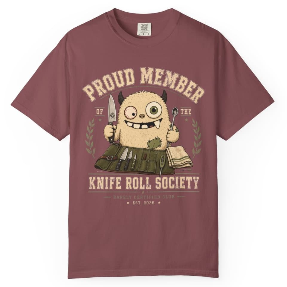 Knife Roll Society t-shirt in Black, photo 9