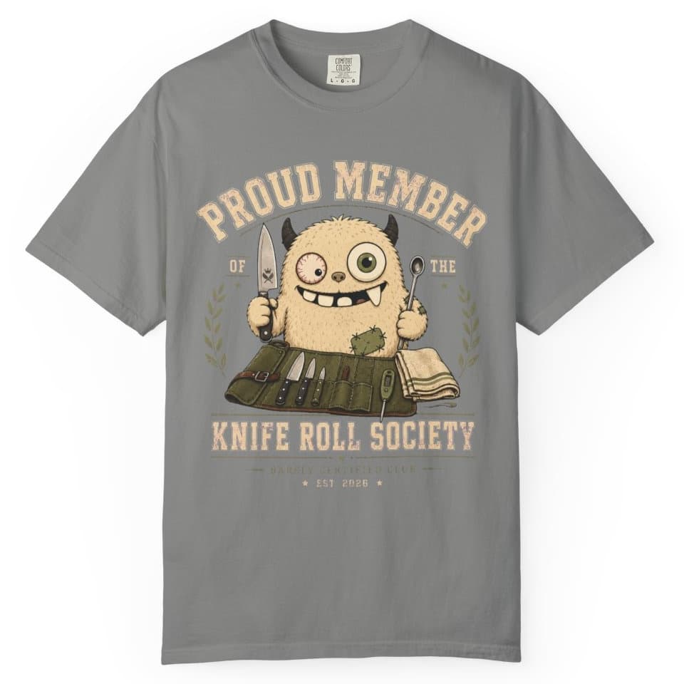 Knife Roll Society t-shirt in Black, photo 7