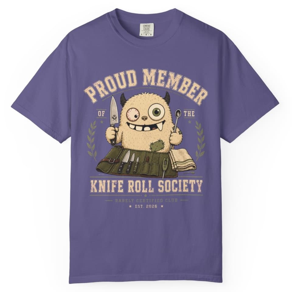 Knife Roll Society t-shirt in Black, photo 6