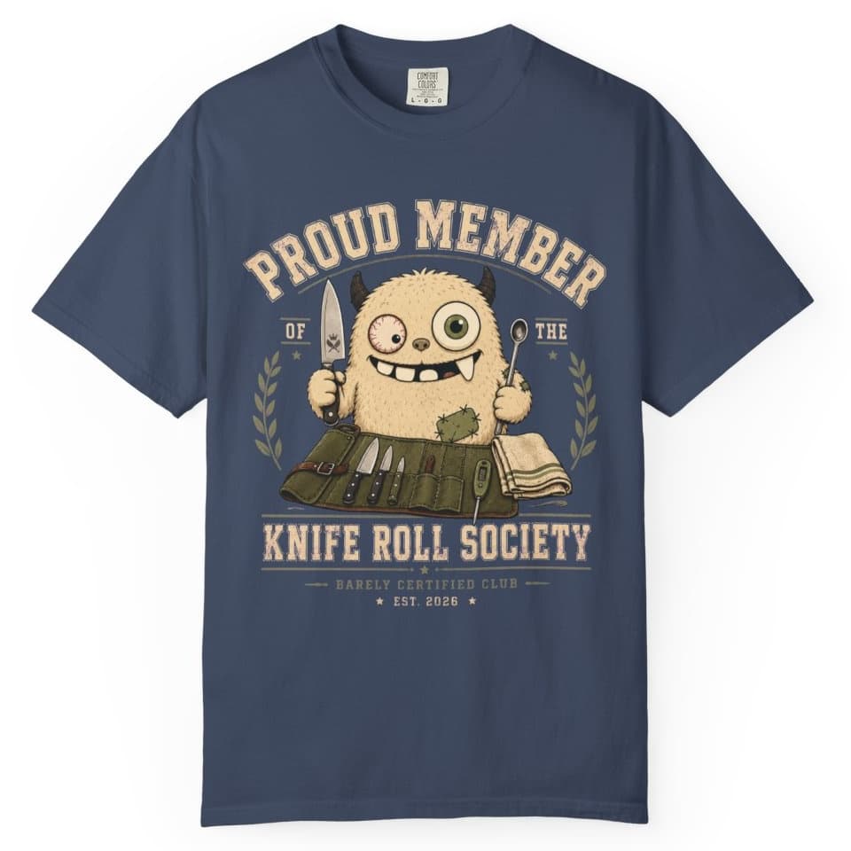 Knife Roll Society t-shirt in Black, photo 2