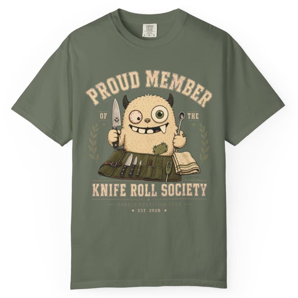 Knife Roll Society t-shirt in Black, photo 5