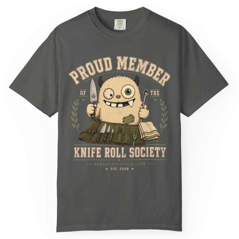 Knife Roll Society t-shirt in Black, photo 4