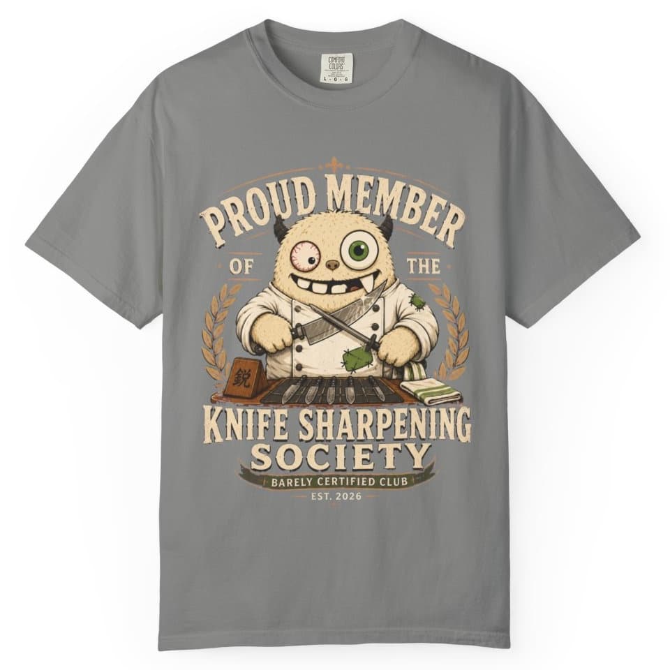 Knife Sharpening Society t-shirt in Midnight, photo 7
