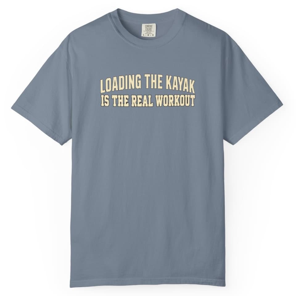 Loading Is the Workout Kayak Fishing Shirt t-shirt in Black, photo 9