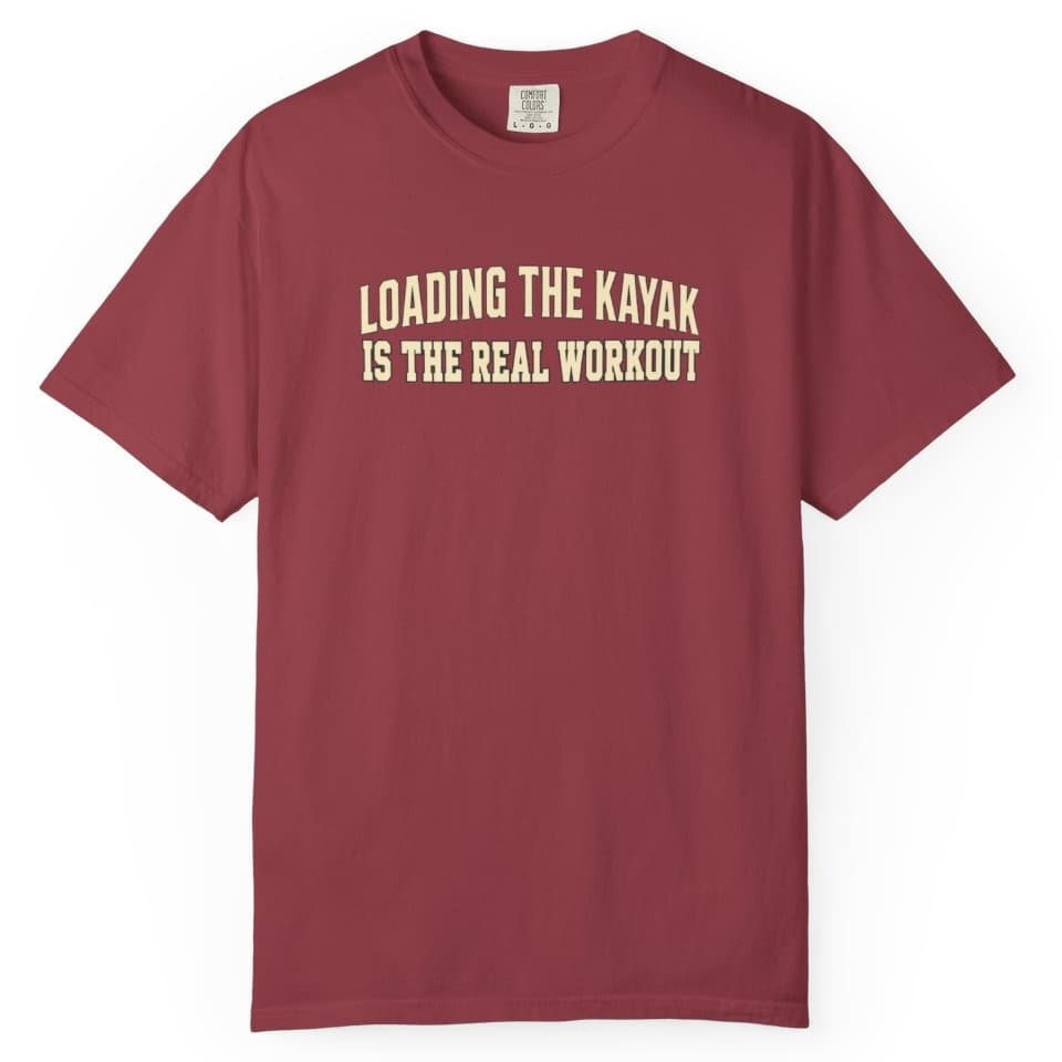 Loading Is the Workout Kayak Fishing Shirt t-shirt in Black, photo 6