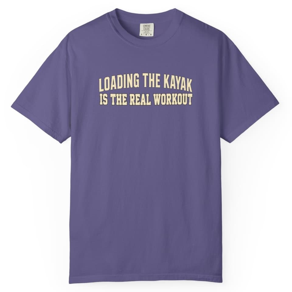 Loading Is the Workout Kayak Fishing Shirt t-shirt in Black, photo 7