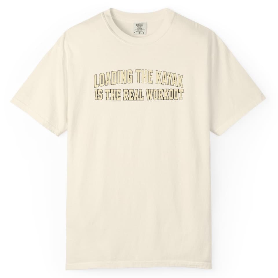 Loading Is the Workout Kayak Fishing Shirt t-shirt in Black, photo 11