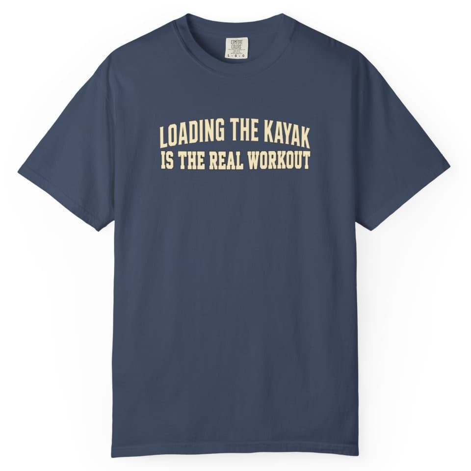 Loading Is the Workout Kayak Fishing Shirt t-shirt in Black, photo 2