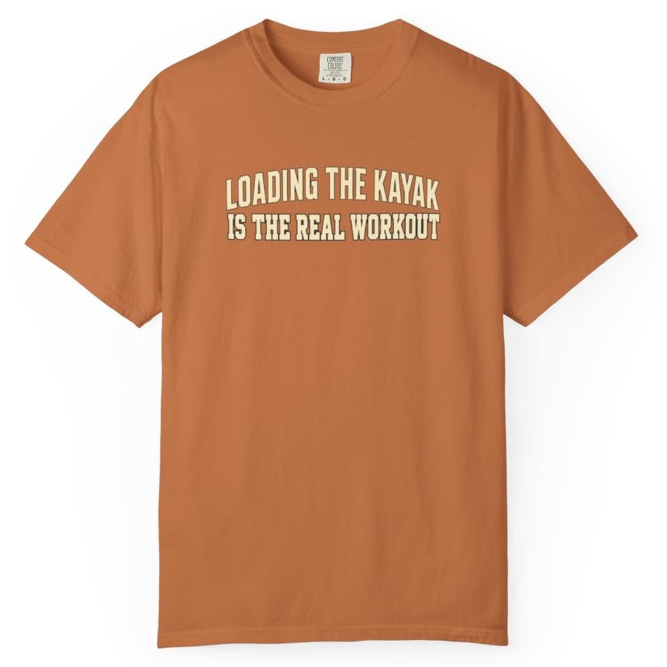 Loading Is the Workout Kayak Fishing Shirt t-shirt in Black, photo 12