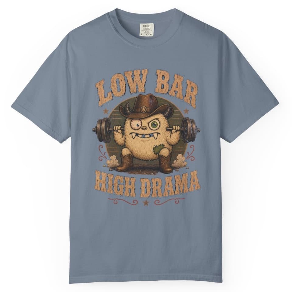 Low Bar High Drama t-shirt in Pepper, photo 8