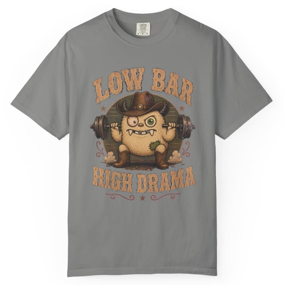 Low Bar High Drama t-shirt in Pepper, photo 7