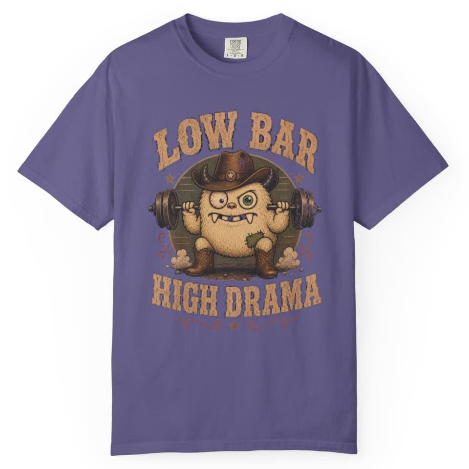 Low Bar High Drama t-shirt in Pepper, photo 6