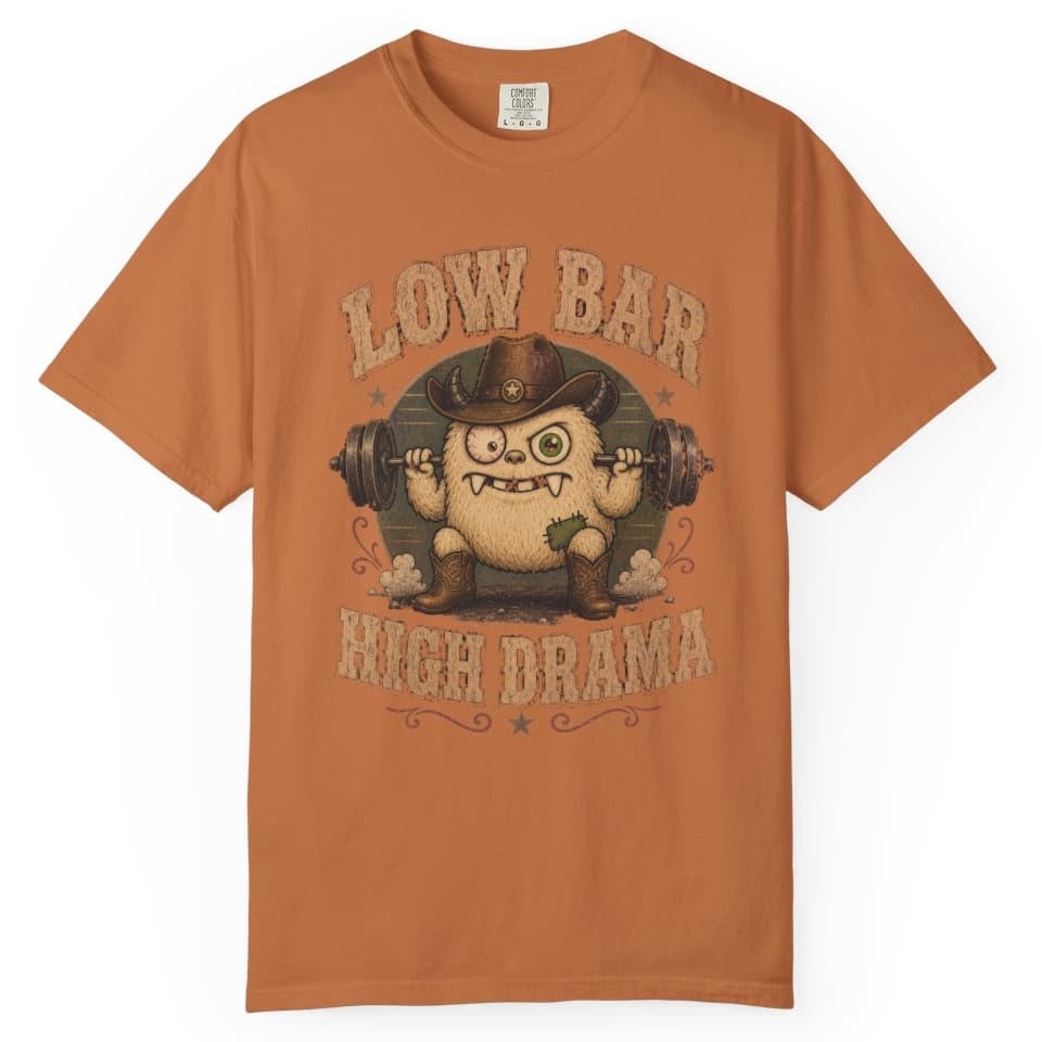 Low Bar High Drama t-shirt in Pepper, photo 10
