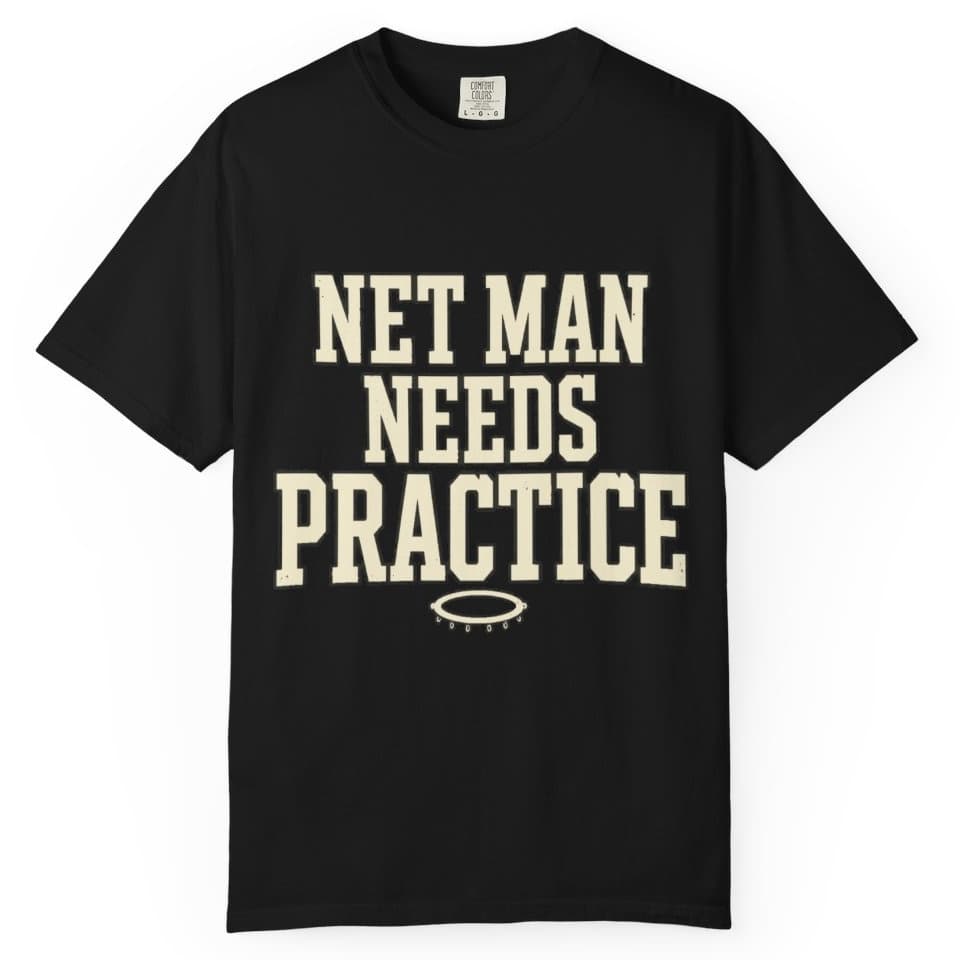 Net Man Needs Practice t-shirt in Moss, photo 2