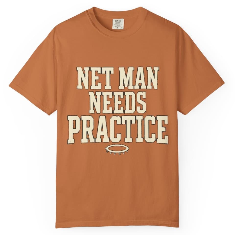 Net Man Needs Practice t-shirt in Moss, photo 12