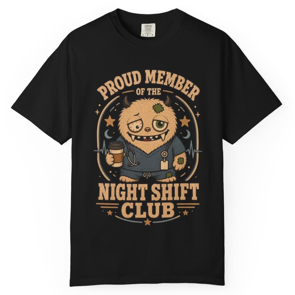 Night Shift Club t-shirt in Brick, photo 2