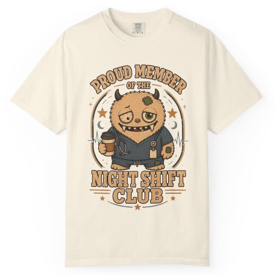 Night Shift Club t-shirt in Brick, photo 10