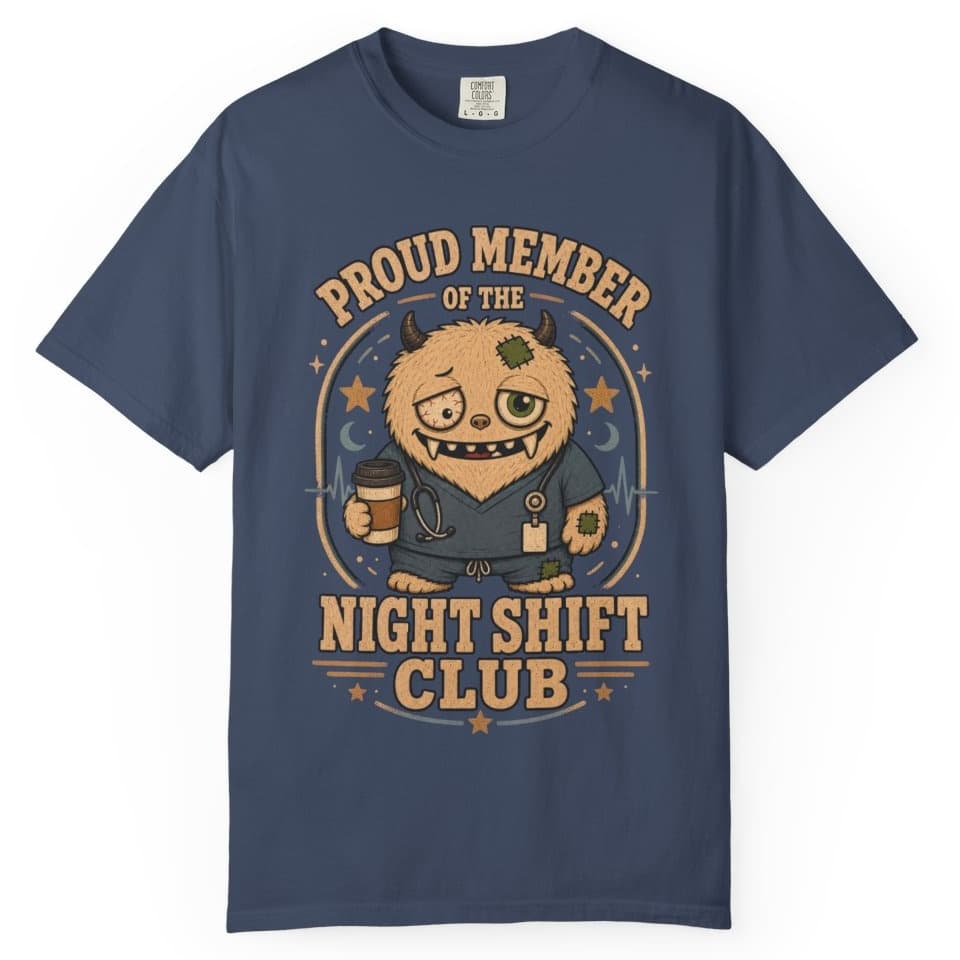 Night Shift Club t-shirt in Brick, photo 3