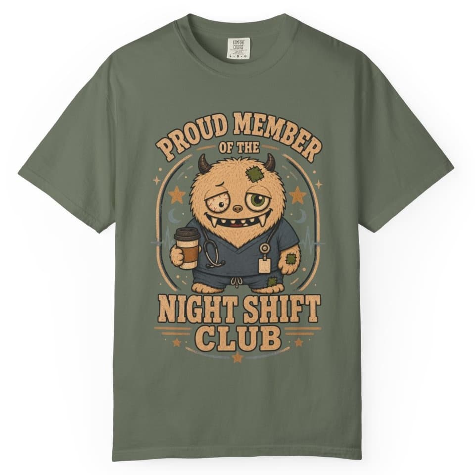 Night Shift Club t-shirt in Brick, photo 6