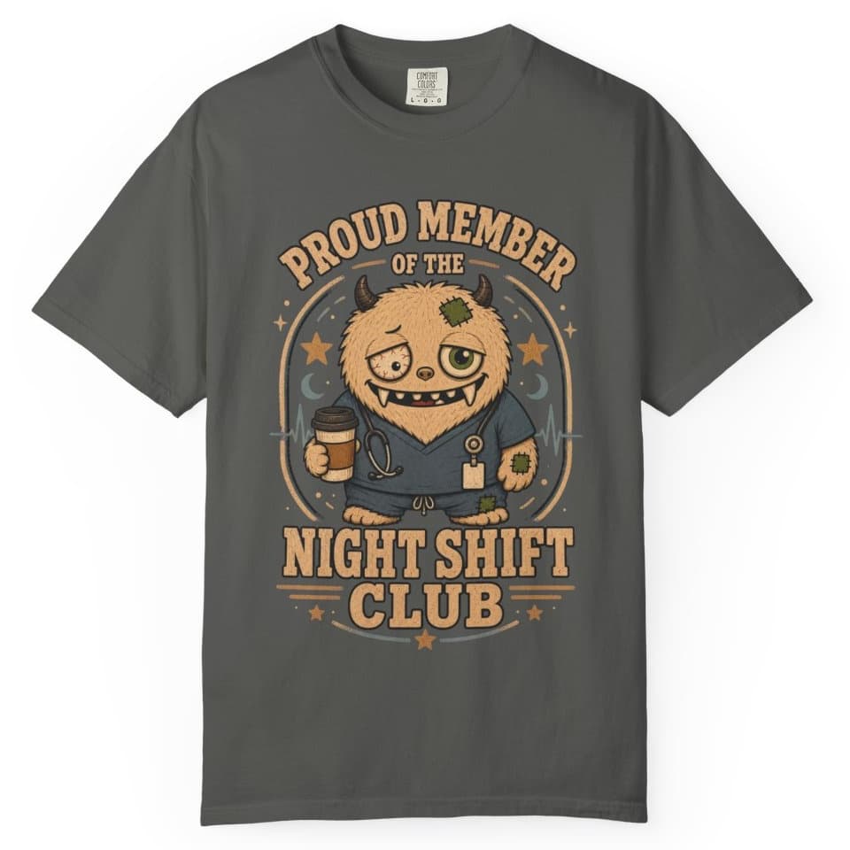Night Shift Club t-shirt in Brick, photo 5