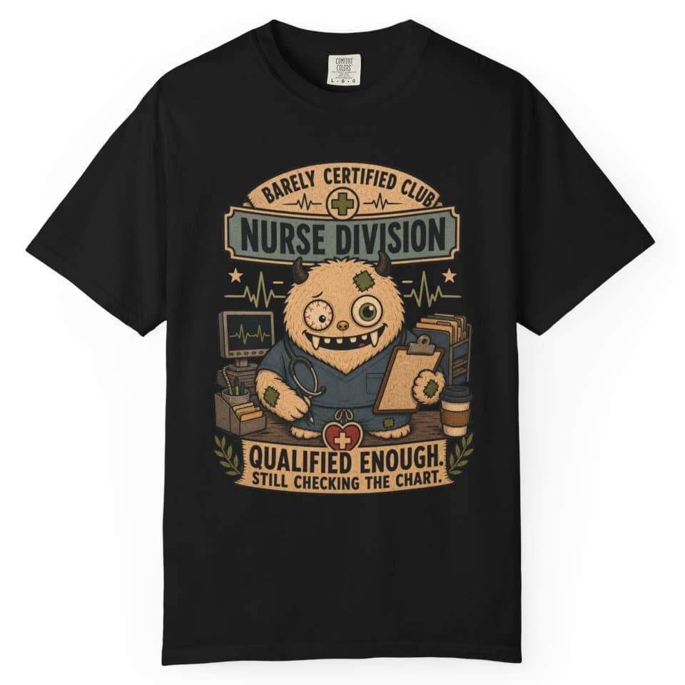 Qualified Enough Nurse t-shirt in Pepper, photo 2