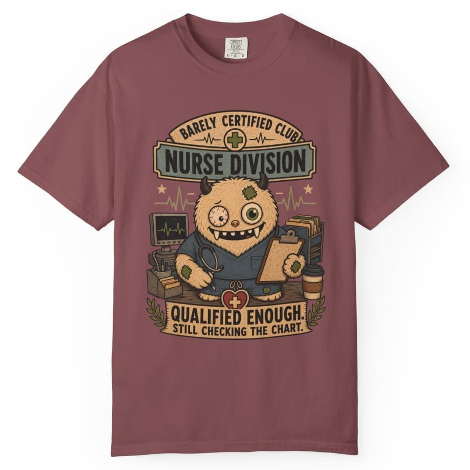 Qualified Enough Nurse t-shirt in Pepper, photo 9