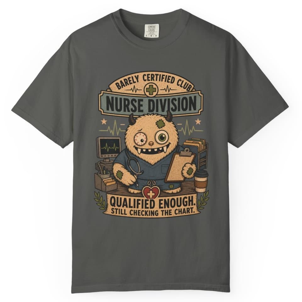Qualified Enough Nurse t-shirt in Pepper, photo 1