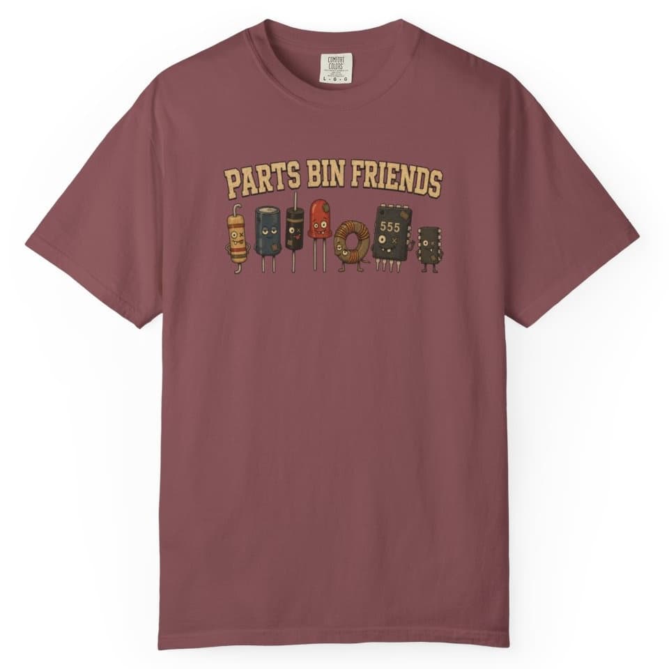 Parts Bin Friends t-shirt in Brick, photo 1
