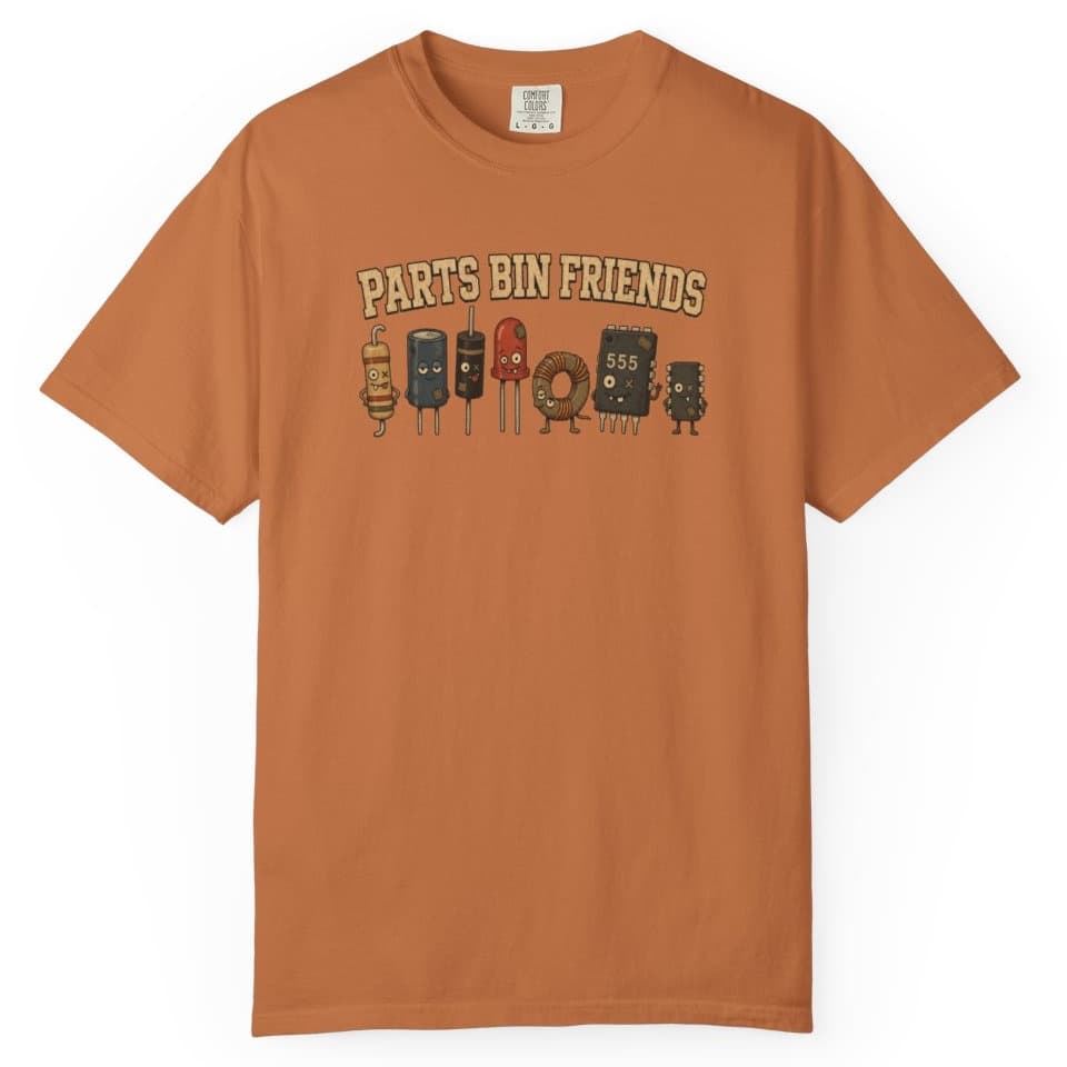 Parts Bin Friends t-shirt in Brick, photo 11