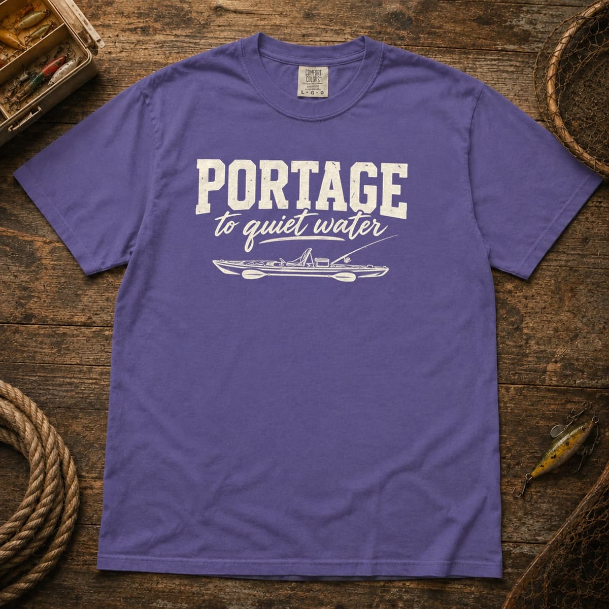 Portage to Quiet Water t-shirt in Espresso, photo 4