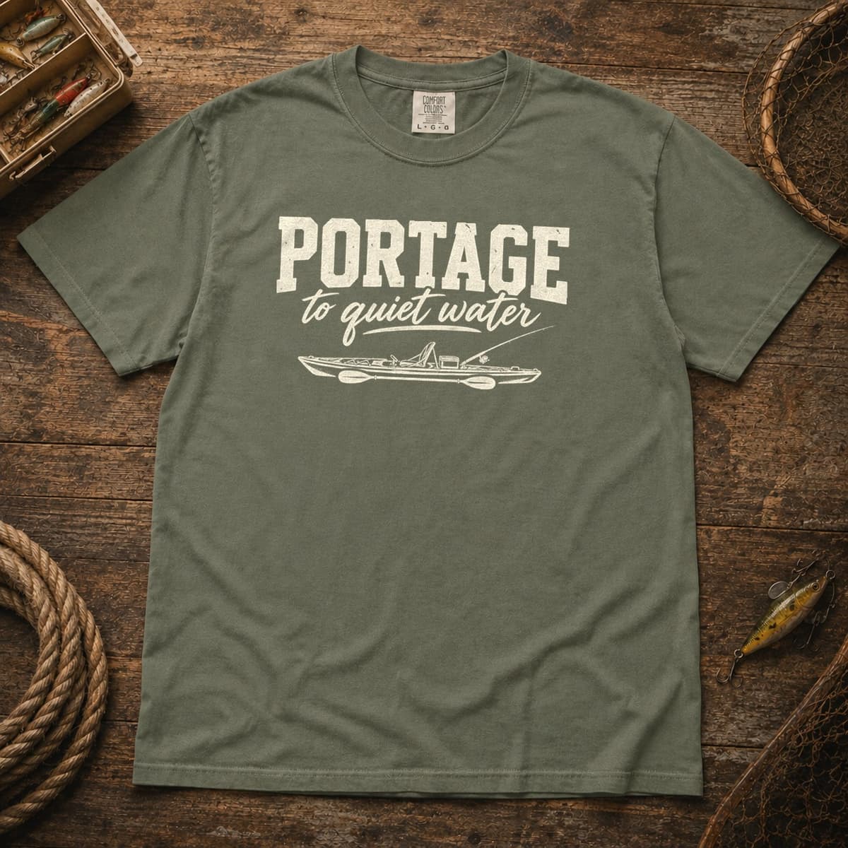 Portage to Quiet Water t-shirt in Espresso, photo 7